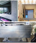 10-Sheet Peel And Stick Backsplash Tile Set For Kitchen Fireplace And Bathroom in use on mirror, fireplace, and counter.