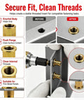 Heavy Duty Carbon Steel Rivet Nut Tool Set With M3 To M12 Mandrels And Nuts For Fast Fastening Jobs On Cars And Home Repairs That Really Get The Job Done Right, brass insert on metal panel