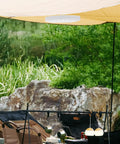 LED Camping Lantern Round Waterproof Portable Tent Light for Hiking and Emergencies under canopy in camping setting