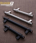 Oil Rubbed Bronze Cabinet Handles 10 Pack For 3 Inch Center To Center Holes Straight Bar Pulls For Kitchen Cabinets Drawers And Dressers Durable Metal Hardware With Easy Install AL3081ORB Great For Renovations And Upgrades, black finish displayed alongside silver handles on textured background