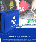Grab And Go Compact Waterproof First Aid Kit With Nine Organized Compartments 300 Piece Emergency Supplies Set