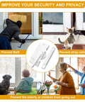 Collage showing security benefits of using 14 Pack White Window Sash Locks Replacement With Screws For Sliding Windows
