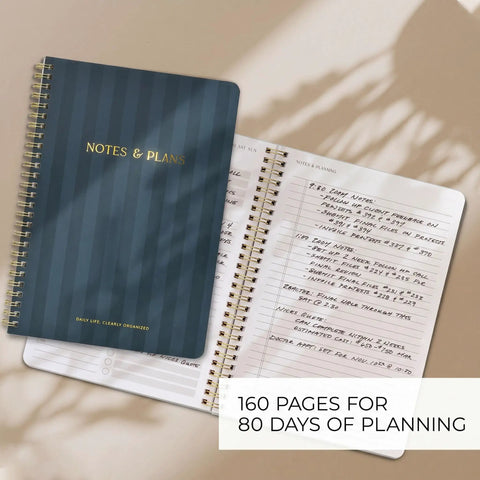Daily Planner With Hourly Schedule Spiral Notepad For Easy Tasking And Appointment Organization open on a neutral surface