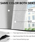 Layers of Light Grey Faux Linen Blackout Curtains Tab Top Pack Of 2 52 Inch W By 63 Inch L, showing front and back design.