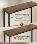 Comparison of one-piece and spliced Narrow Entryway Console Table And Sofa Side Table In Industrial Hallway Style For Small Spaces Space Saver