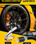 Slick 9.8 Ft Recoil Air Hose Extension With Clip On Chuck And Presta Valve Connector For Air Compressor Tire Inflator Pump Setup Gonna Flow Straight Up Reliable And Handle Any Job No Sweat with tight lock and locking thread.