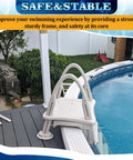 Deck Mount Conversion Kit For 7200 Roll Guard A-Frame Pool Ladders No Brainer Upgrade For Above Ground Pools Warm Gray Easy Install