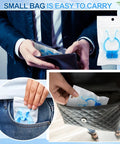 Nosebleed Quick Stop Clip Set with 16 plastic foam clips in pouches shown in pocket and purse for easy carrying.