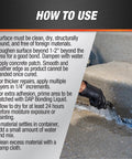 Instructions for Concrete Repair Patch For Cracks And Mortar In Gray 32 Oz Will Not Sink Or Shrink Pro Grade DIY Friendly Cement Repair