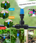 243 Foot Drip Irrigation Kit With Half Inch Hose And Quarter Inch Tubing Quick Connect Drip System with adjustable nozzles