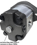 Beefy Bi Directional Hydraulic Gear Motor Or Pump With High Flow 8 To 26 CC Per Rev SAE A Mount, external drain plug