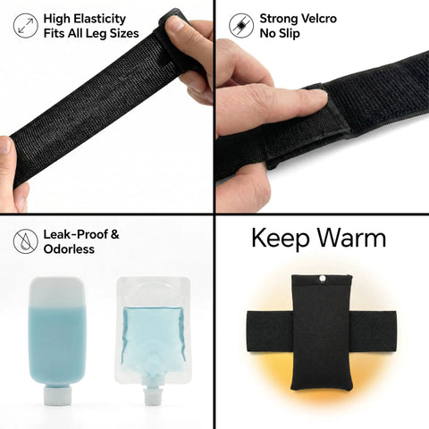 All In One Urine Test Practice Kit With Ten Temperature Strips features a hidden strap for secure holding and leak-proof bottles.