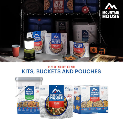 Fettuccine Alfredo With Chicken Freeze Dried Camping Meal For Outdoors Creamy Comfort Food For The Trail 4 Servings 2 Pack displayed