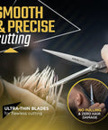 Pro Grade Hair Cutting Scissors 4.5 Inch Ultra Sharp Thin Blades 440C Steel cutting hair with precision