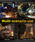 Multi-scenario use of Grab And Go 110V Arc Welder for Engineering Welding, Automotive Maintenance, Home DIY, Furniture Iron Welding