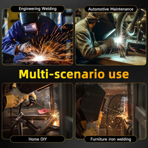 Multi-scenario use of Grab And Go 110V Arc Welder for Engineering Welding, Automotive Maintenance, Home DIY, Furniture Iron Welding