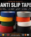 Legit Heavy Duty Anti Slip Tape For Decks Stairs Weatherproof Non Skid Grip Roll Black 3 X 30 Ft displayed in various colors.
