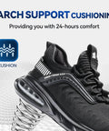 Lightweight Steel Toe Shoes For Men And Women With Air Cushion Comfort, Slip Resistant Work Sneakers, Worksite Ready