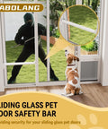 Adjustable Sliding Glass Pet Door Security Bar For Dog And Cat Doors Extends 11 To 18 Inches Easy Locking Bar That Keeps Your Sliding Glass Panels Locked Sturdy Metal Guard To Stop BreakIns And Keep Pets Safe installed in door