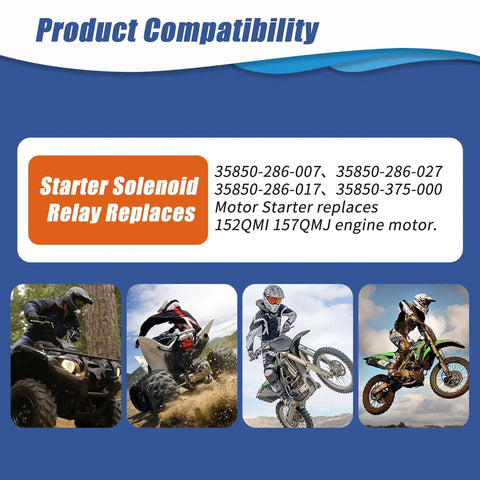 GY6 Starter Motor And Relay Solenoid For 50cc 150cc 200cc 250cc ATVs Go Karts Scooters Mopeds And Dune Buggies 4 Wheelers Compatible