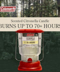 70+ Hour Citronella Outdoor Lantern With Easy Carry Handle And Hang Loop For Camping Picnics And Patio Ambience 6.7 Oz Red