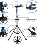 Adjustable Bike Repair Stand For Home Use, Heavy Duty Bicycle Maintenance Stand Supports Up To 66 Lbs, telescoping height 42 to 74 inches.