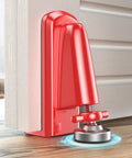 Portable Door Jammer Lock For Travel Security And Home Safety Anti Theft Prevention This Lockdown Door Stop Stops BreakIns In Hotels Apartments And Homes Perfect For Homeowners And Families Red viewed installed on a door