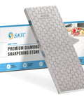 Diamond Sharpening Stone Two Sided Grit 400 1000 Diamond Plate Honing Stone 8 Inch Sharpener showing detail