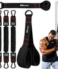 Heavy Resistance Bands With Handles For Home Gym, Tricep And Bicep Training, Shoulder And Forearm Strength Training, Door Anchor Band Set