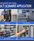 Applications of the Two Pole 70 Amp Type C Plug On Molded Case Circuit Breaker in multiple settings.