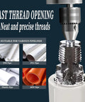 Dezaup 5 Piece PVC Pipe Threader Kit And Heavy Duty Broken Bolt Extractor Set cutting threads on PVC and PPR pipes with precision.