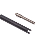 Hidden Door Hinge System for Dead Simple DIY Secret Doors and Bookcase Installations, Heavy Duty Swing Hinge That Supports Up To 300 Lbs, Flush Mount Pin Hinge With Patented Design for Seamless Wall Doors Murphy Door showing metal pin and black casing