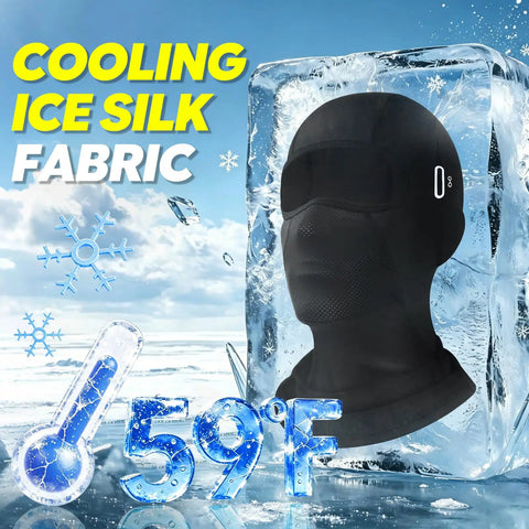 Cooling Balaclava Face Mask With Glasses Holes For Men And Women Stay Cool Summer Ice Silk Fabric Breathable UV Sun Protection