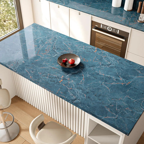 Large 36 By 160 Inch Faux Cracked Marble Contact Paper For Countertops Waterproof Peel And Stick Kitchen Backsplash Dark Grey Marble Vinyl Wall Covering For Cabinets And Surfaces.