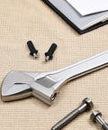 Spring Loaded Cabinet Door Repair Pins Kit For Cabinet Door Hardware Easy No Fuss Install Plastic And Metal Pins With Damper Function For Smooth Precise Fit On Furniture, close-up with tool and pins