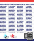 Solid Washer Cold And Hot Water Inlet Valve Set No Sweat Drop In Fit For Whirlpool Appliances Replaces W11688994 W11688995 showing various washer model replacements.