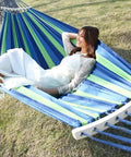 Beefy Heavy Duty Two Person Camping Hammock With 660 Lb Capacity, 103 Inch Long By 60 Inch Wide Sleep Surface, outdoor view