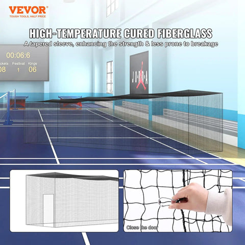 55 Foot Baseball Batting Cage Net For Baseball And Softball Training Pro Level Hitting Practice Net with grid and hand detail