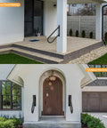 Built Tough Heavy Duty Metal Handrails U Shaped Safety Grab Bars Featuring Non Slip Black Powder Coating For Rugged Wall Mount Outdoor Indoor Stairs Porch Access on porch and entryway steps.
