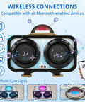 Bluetooth Speaker Kit For Beginners Build Your Own Dual Speaker With RGB Music Sync Lights showing wireless capability and phone connectivity
