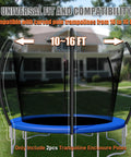 Badass Trampoline Replacement Poles For 8 To 16 Ft Backyard Jumpers Fits Big Diameter Legs Heavy Duty curved poles for enclosure.