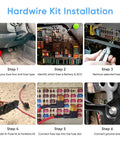 Type C HK6 Hardwire Kit With 8 Piece Fuse Tap Installation Steps for A329S and A119M Pro, showing fuse box and wiring process.