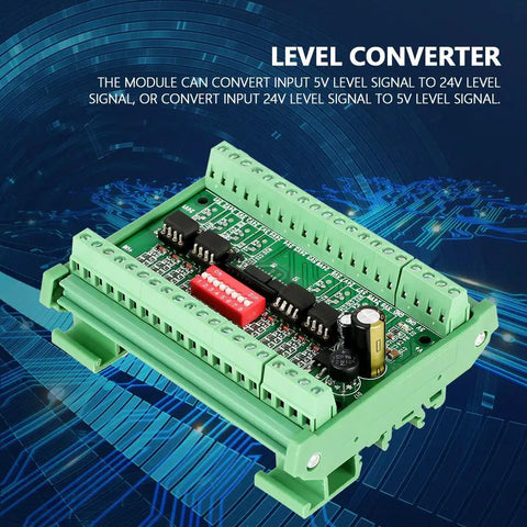 8 Channel Level Converter For 5V To 24V And 24V To 5V NPN PNP To NPN Square Wave Plug And Play Interface Module With Optocoupler Isolation