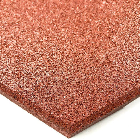 Close-up of a terra cotta hexagon rubber paver surface, showing texture, part of Hexagon Rubber Pavers 20 Pack Ten And A Half Inch Thick