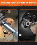 Wheel Stud Installer Tool 22800 Pro Grade for Most Cars and Light Duty Trucks showing use on vehicle hub