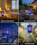 High Voltage 4200V Indoor Outdoor Killer Bug Zapper Lighthouse Shaped Insect Trap in various settings