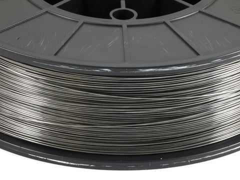 Spool of Flux Core MIG Wire For Mild Steel E71TGS.035 Diameter, 10 Pound, showing wire coiled on black spool