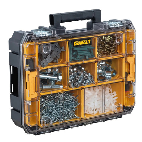 TSTAK Small Parts Organizer Box With Removable Compartments For Power Tool Accessories Stackable Storage Case 44 Pound Load