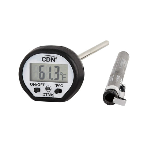 Waterproof Instant Read Digital Thermometer With Five Inch Stainless Steel Stem For Meat Poultry And Candy, NSF Certified