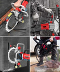 Solid As A Rock Electric Concrete Saw With 370 Mm Blade for cutting concrete and masonry in various job site angles.